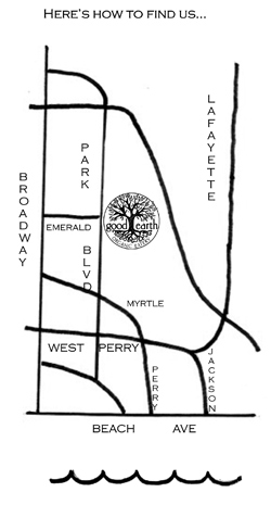 Map to Good Earth Organic Eatery